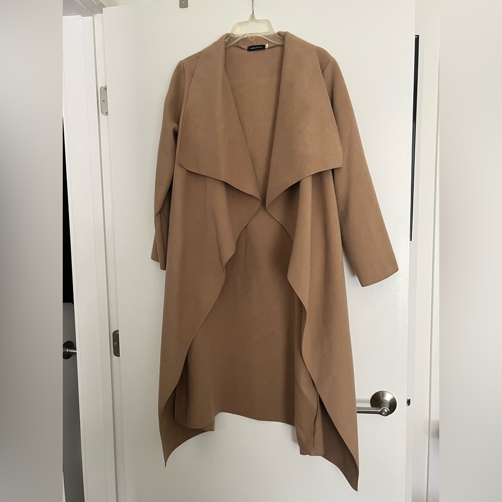 Stylish Tan Waterfall Coat